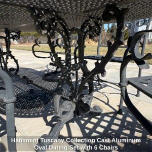 Hanamint-Tuscany-Collection-Cast-Aluminum-Oval-Dining-Set-with-Chairs-third-image