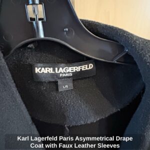 Karl-Lagerfeld-Paris-Asymmetrical-Drape-Coat-with-Faux-Leather-Sleeves-second-image