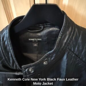 Kenneth-Cole-New-York-Black-Faux-Leather-Moto-Jacket-second-image