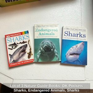 Lot-of-Nature-Guide-Books-DK-Pockets-Sharks-Endangered-Animals-Sharks