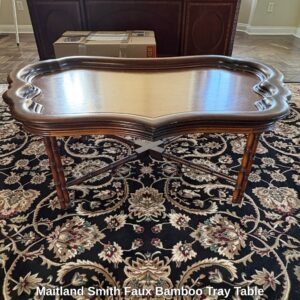 Maitland-Smith-Faux-Bamboo-Tray-Table