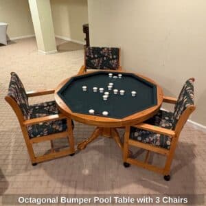 Octagonal-Bumper-Pool-Table-with-Chairs