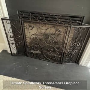 Ornate-Scrollwork-Three-Panel-Fireplace-Screen