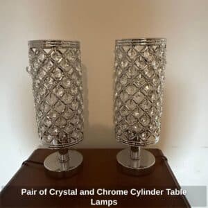 Pair-of-Crystal-and-Chrome-Cylinder-Table-Lamps