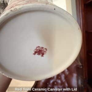 Red-Toile-Ceramic-Canister-with-Lid-second-image