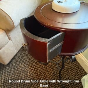 Round-Drum-Side-Table-with-Wrought-Iron-Base-second-image