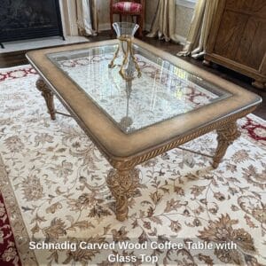 Schnadig-Carved-Wood-Coffee-Table-with-Glass-Top