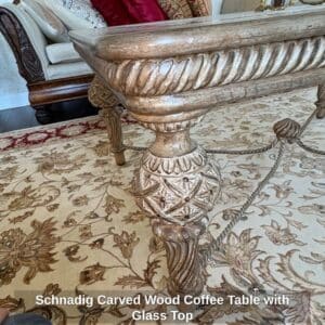 Schnadig-Carved-Wood-Coffee-Table-with-Glass-Top-fourth-image