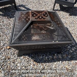 Square-Metal-Fire-Pit-with-Mesh-Screen-and-Decorative-Lattice