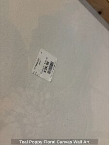 Teal-Poppy-Floral-Canvas-Wall-Art-second-image