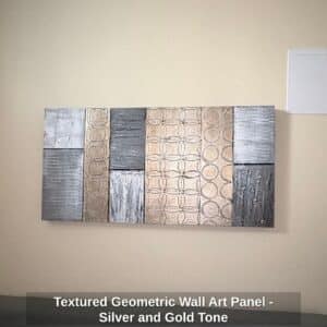 Textured-Geometric-Wall-Art-Panel-Silver-and-Gold-Tone