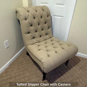 Tufted-Slipper-Chair-with-Casters