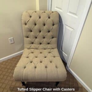 Tufted-Slipper-Chair-with-Casters-second-image