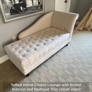 Tufted-Velvet-Chaise-Lounge-with-Rolled-Armrest-and-Nailhead-Trim-small-stain