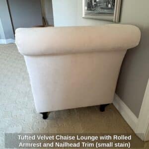 Tufted-Velvet-Chaise-Lounge-with-Rolled-Armrest-and-Nailhead-Trim-small-stain-second-image