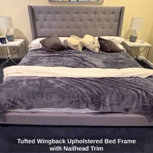 Tufted-Wingback-Upholstered-Bed-Frame-with-Nailhead-Trim