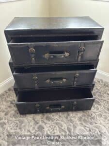 Vintage-Faux-Leather-Stacked-Storage-Chests-second-image