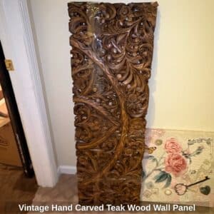Vintage-Hand-Carved-Teak-Wood-Wall-Panel