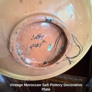 Vintage-Moroccan-Safi-Pottery-Decorative-Plate-second-image
