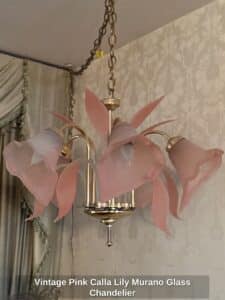 Vintage-Pink-Calla-Lily-Murano-Glass-Chandelier