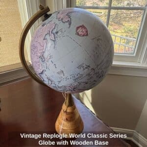 Vintage-Replogle-World-Classic-Series-Globe-with-Wooden-Base
