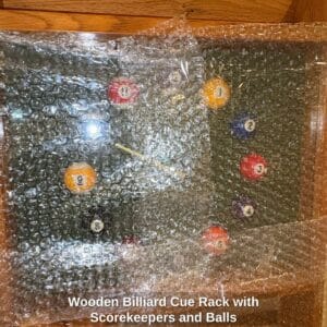 Wooden-Billiard-Cue-Rack-with-Scorekeepers-and-Balls-fourth-image