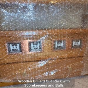 Wooden-Billiard-Cue-Rack-with-Scorekeepers-and-Balls-second-image
