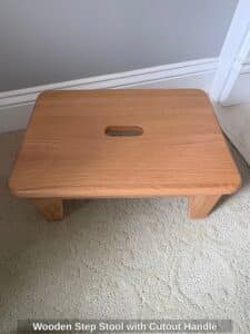 Wooden-Step-Stool-with-Cutout-Handle