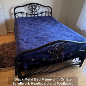 Black-Metal-Bed-Frame-with-Ornate-Scrollwork-Headboard-and-Footboard-second-image