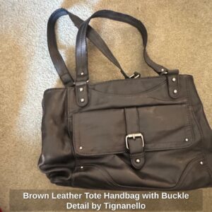 Brown-Leather-Tote-Handbag-with-Buckle-Detail-by-Tignanello-1