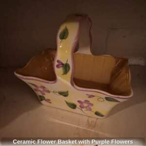 Ceramic-Flower-Basket-with-Purple-Flowers