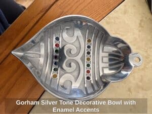 Gorham-Silver-Tone-Decorative-Bowl-with-Enamel-Accents