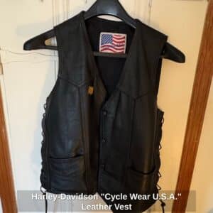 Harley-Davidson-Cycle-Wear-U.S.A.-Leather-Vest