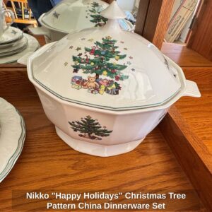 Nikko-Happy-Holidays-Christmas-Tree-Pattern-China-Dinnerware-Set-second-image