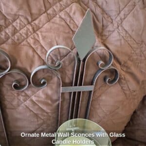 Ornate-Metal-Wall-Sconces-with-Glass-Candle-Holders-second-image