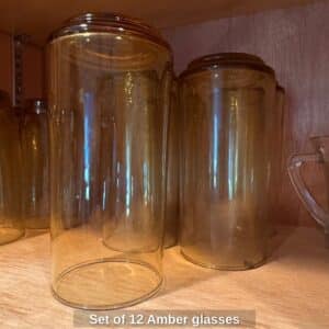 Set-of-Amber-glasses