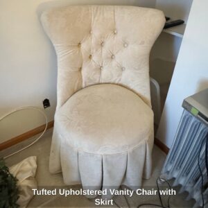 Tufted-Upholstered-Vanity-Chair-with-Skirt