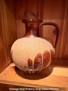 Vintage-Hull-Pottery-Drip-Glaze-Pitcher