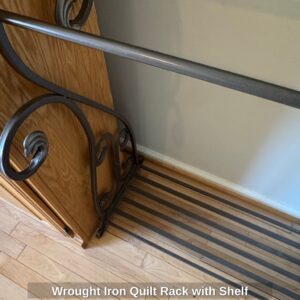 Wrought-Iron-Quilt-Rack-with-Shelf-second-image