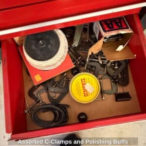 Assorted-C-Clamps-and-Polishing-Buffs