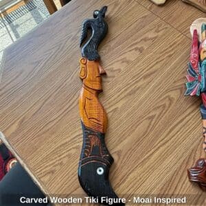 Carved-Wooden-Tiki-Figure-Moai-Inspired
