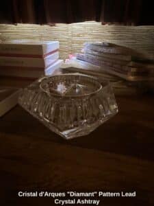Cristal-dArques-Diamant-Pattern-Lead-Crystal-Ashtray-second-image