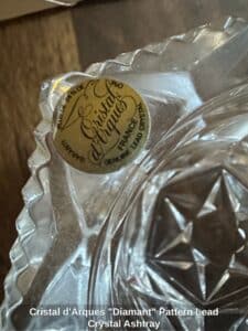 Cristal-dArques-Diamant-Pattern-Lead-Crystal-Ashtray-third-image