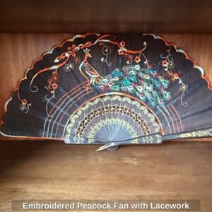 Embroidered-Peacock-Fan-with-Lacework