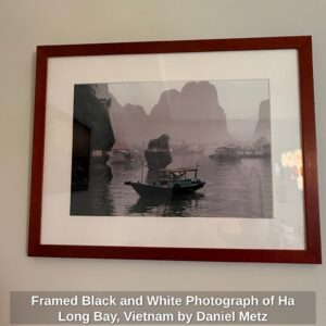 Framed-Black-and-White-Photograph-of-Ha-Long-Bay-Vietnam-by-Daniel-Metz