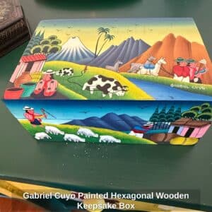 Gabriel-Cuyo-Painted-Hexagonal-Wooden-Keepsake-Box