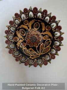 Hand-Painted-Ceramic-Decorative-Plate-Bulgarian-Folk-Art