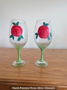 Hand-Painted-Rose-Wine-Glasses