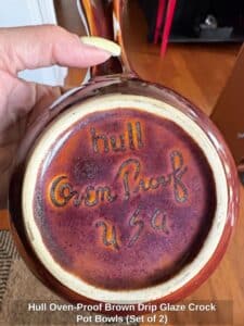 Hull-Oven-Proof-Brown-Drip-Glaze-Crock-Pot-Bowls-Set-of-second-image