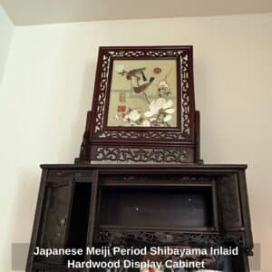 Japanese-Meiji-Period-Shibayama-Inlaid-Hardwood-Display-Cabinet
